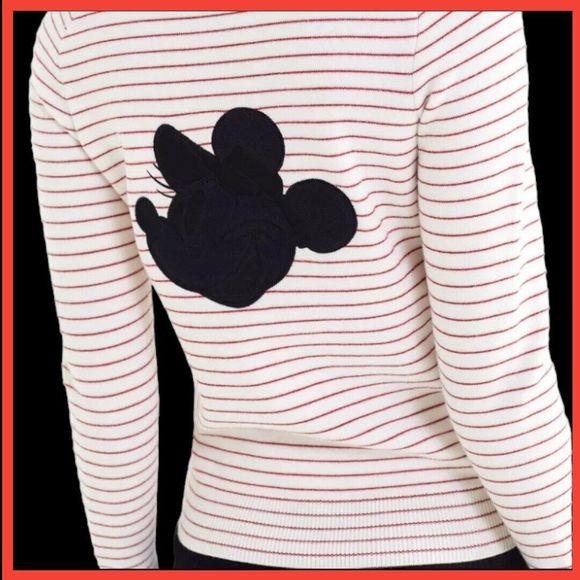 LACOSTE X DISNEY Collaboration Collector Minnie Striped Women Crewneck Sweater M - Picture 4 of 15